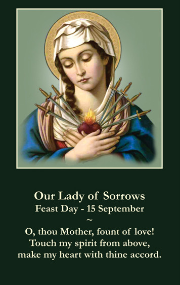 Our Lady of Sorrows Prayer Card